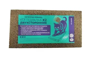 РАВ Когтеточка-лежанка двухсторонняя для кошек гофрокартон "когтедралка" 