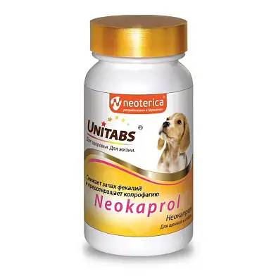 Unitabs Neokaprol мультивитаминный комплекс для щенков и собак от поедания фекалий
