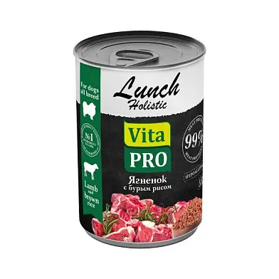 VITA PRO LUNCH консервы для собак ягненок с бурым рисом