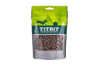 TiTBiT лакомство для собак косточки мясные с говядиной